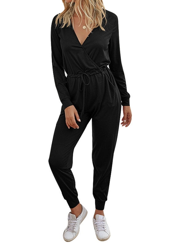 long sleeve casual jumpsuit