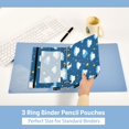 thumbnail image 5 of Dailycode 2 Pack Pencil Pouch for 3 Ring Binder Smooth Zipper Folders with Pockets Clear Window Pencil Case, Clouds and Star, 5 of 6