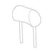 Genuine OE Jaguar Headrest, Center - C2S14439NED