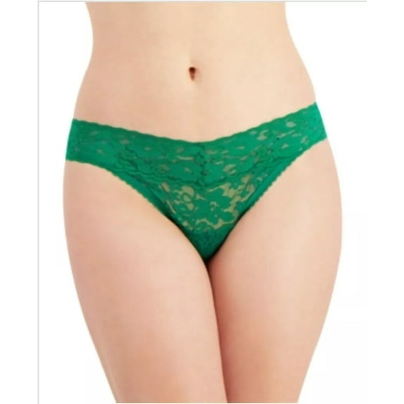 INC International Concepts Women's Lace Thong Panties, Smoke Pine XXL