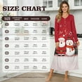thumbnail image 7 of SEANATIVE Christmas Sleep Shirt for Women Long Sleeve Night Gown Fall Winter Fashion Pajama Dress Button Front Nightshirts Sleepshirts Cozy Nightdress, 4XL, Santa Claus Snowman Musical Note Red, 7 of 7