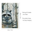 thumbnail image 2 of JEUXUS Wall Hanging 8*12in Raccoon Tree Stump Striped Tail 8x12in, 2 of 7