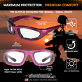 thumbnail image 4 of Bikershades Pink Motorcycle Riding Glasses Foam Padded SMALL for Women and Girls, 4 of 7