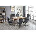 thumbnail image 5 of Dining Chair Tufted Armless Chair Upholstered Accent Chair, Set of 6 (Grey), 5 of 10