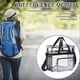 thumbnail image 3 of Unisex Transparent Travel Bag with Mesh Side Bag Portable Lightweight Hiking Trip Pack for Fitness Workout, 3 of 5