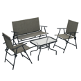 thumbnail image 1 of Outsunny Outdoor 4 Pieces Patio Furniture Set, Garden Set with Backrest, 1 of 10