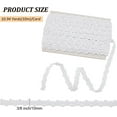 thumbnail image 2 of 11 Yards S Shaped White Gimp Braid Trim Woven Braid Trim 0.4inch Decorative Gimp Trim Ribbon Lace Scroll Braid Trim for Costume Bag DIY Crafts Sewing Curtain Lampshades Home Decor, 2 of 9
