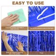 thumbnail image 5 of Uxcell Tinsel Foil Fringe Curtains Metallic Tinsel Streamer Backdrop Props for Party Decorations Wedding Decor Blue, 5 of 8