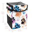 thumbnail image 5 of Dog Paw Print Foldable Car Trash Can Mini Trash Can with Lid Leak-Proof Hanging Storage Bag - Car Garbage Can, 5 of 6