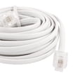 thumbnail image 3 of Unique Bargains White RJ11 6P4C Modular Telephone Extenstion Cable 10ft, 3 of 5