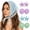 Blue&Purple, variant on 1 Piece Vintage Lace Head Scarf Wrap for Women Girls with 8 Matching Hair Clips, Stylish Lace Bandana Kerchief Hair Cover