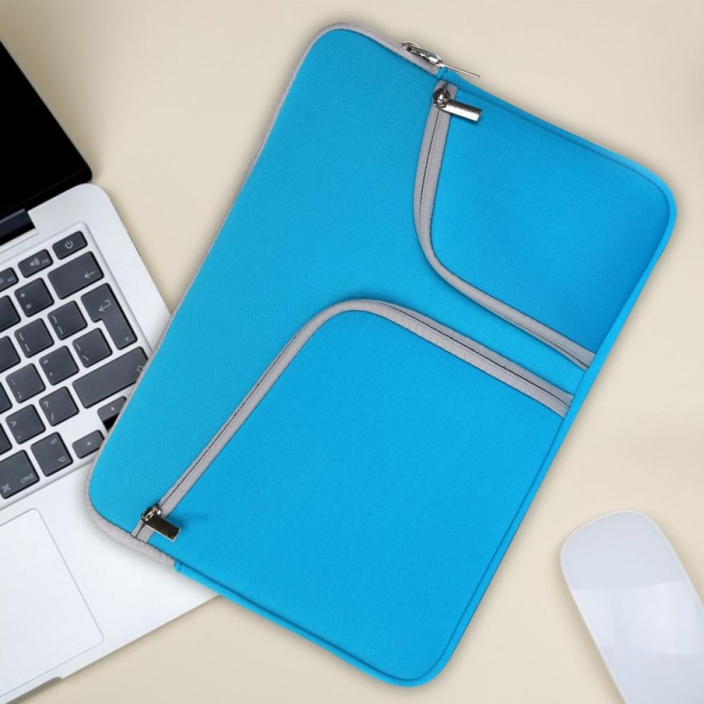 Summark 15.4 Inch Laptop Sleeve Case Women Men Shoulder Bag Briefcase Messenger Bag Portable Handbag(Lake Blue)