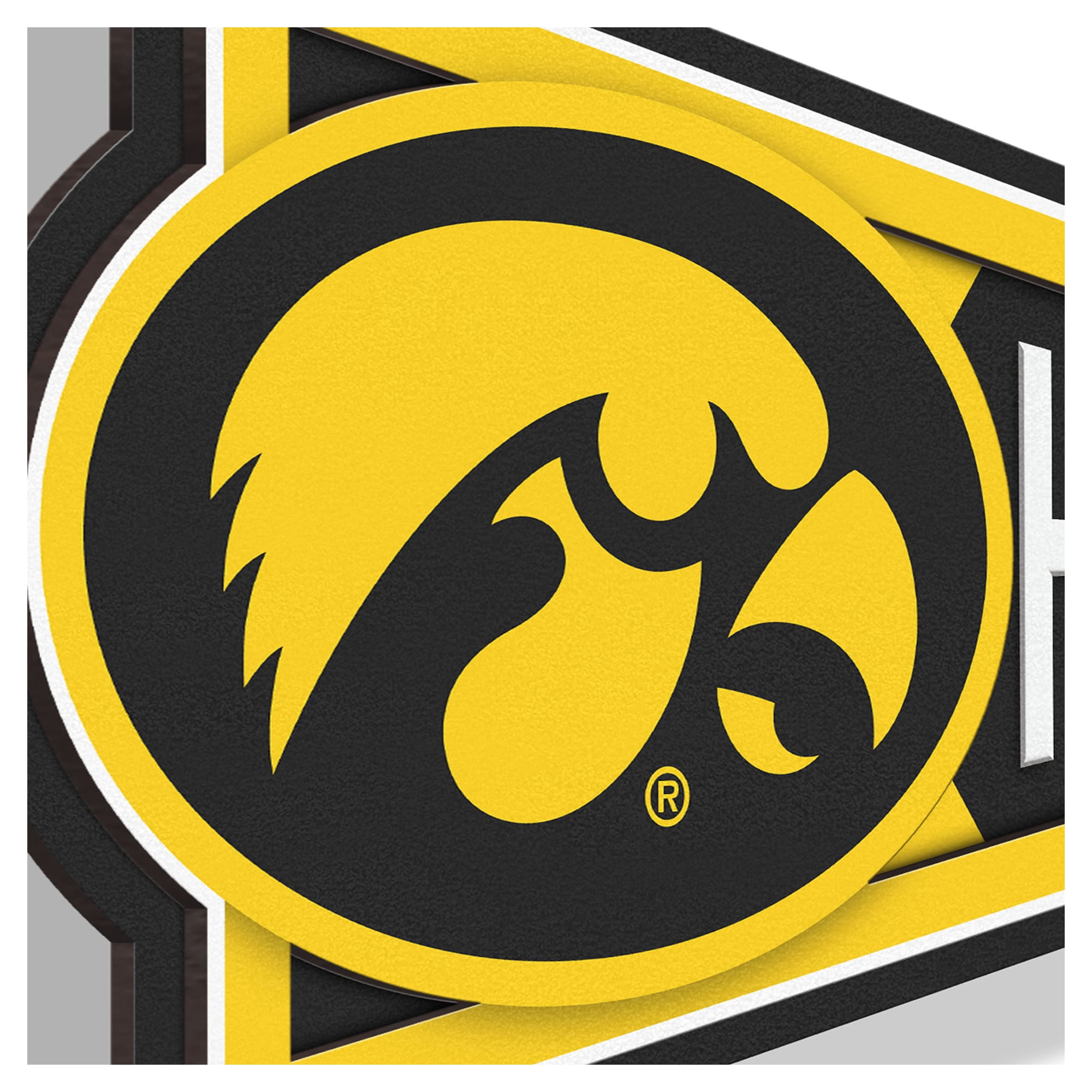 IDNA Iowa Hawkeyes 23" 3D Pennant Wall Art