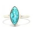 thumbnail image 5 of Heaven Crafts 925 Sterling Silver Marquise Blue Turquoise Ring Cocktail Ring Perfect Gift For Her Handmade Stackable Ring, 5 of 5