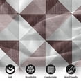 thumbnail image 3 of Flymme 4 Piece Queen Size Bed Sheets,Burgundy and Gray Geometric Triangle Sheet ,Modern Abstract Bedding for Man Women Bedroom, 3 of 8