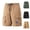 Army Green, variant on Men's Solid Color Sports Fitness Training Breathable Shorts Pockets Cropped Pants Black XXL