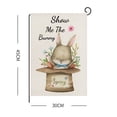 thumbnail image 2 of Aunavey Festive Easter Linen Garden Flag for Outdoor Yard Garden, 2 of 9