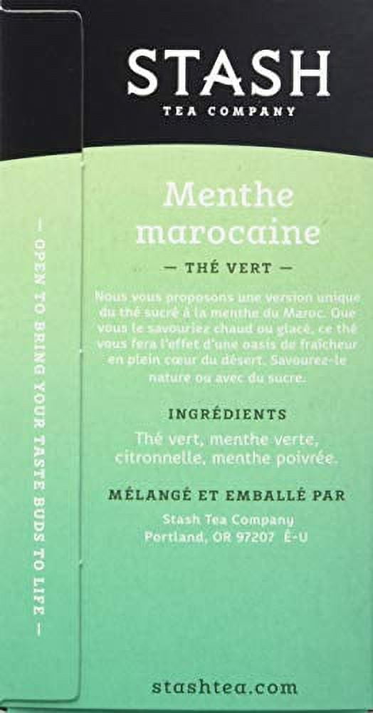 Stash Tea Moroccan Mint Green Tea - Caffeinated, Non-GMO Project Verified Premium Tea with No Artificial Ingredients, 20 Count (Pack of 6) - 120 Bags Total