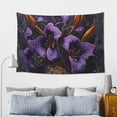 thumbnail image 5 of Easygdp Ornate Purple Floral Vase Tapestry Wall Hanging, Wall Tapestries for Bedroom Aesthetic Living Room Office Decor 60x40in, 5 of 8