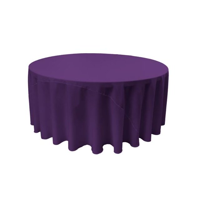 Nappe en Popeline de Polyester TCpop108R-PurpleP23&44; Pourpre - 108 Po. Ronde