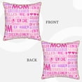 thumbnail image 3 of Haiem Best Mom ever Print Velvet Soft Solid Decorative Square Throw Pillow Covers Set with Elegant Piping Christmas Cushion Case for Sofa Bedroom Car-18"x18", 3 of 8