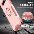 thumbnail image 6 of Samsung Galaxy S10 Case, Dteck Hybrid Rugged Shockproof Case with Ring Holder Kickstand, Compatible with Magnet Car Mount, Support Wireless Charging For Samsung Galaxy S10,Rosegold, 6 of 7