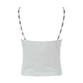 thumbnail image 5 of Gubotare Camisole Tops for Women Sleeveless Striped Polka Dot Spaghetti Strap Tank Tops Y2K Basic Shirts (White,Size M), 5 of 5