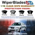 thumbnail image 2 of 2009 Hyundai Sonata Beam Wiper Blades Wipers w/1yr Warranty (Set of 2) (WiperBladesUSA), 2 of 5