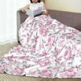 thumbnail image 6 of Honeii Rose Flowers Print Fleece Blanket - Throw Blanket for Bed, Sofa, Couch, Camping, and Travel , Microplush Ultra Soft Warm Blanket-60"x50", 6 of 7