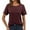 M56 RD1, variant on Tfken Summer Women Tshirts Short Sleeve Solid Color Crew Neck Tops Fashion Daily Wear Female Soft Shirts Brown