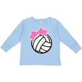 thumbnail image 3 of Inktastic Volleyball with Pink Bow Boys or Girls Long Sleeve Toddler T-Shirt, 3 of 5
