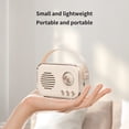 thumbnail image 6 of Retro Radio, Bluetooth Speaker with Subwoofer, USB/Aux Support, Card Insertion, Bluetooth 5.0, 10m Range, 1500mAh Battery, 4-6hrs Playback, Hands-free Calling, Portable, 6 of 9