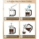 thumbnail image 4 of Cafetera de prensa francesa – Prensa de café de vidrio clásica de 21 onzas, cafetera de vidrio de borosilicato resistente al calor con filtros de desmontaje de 4 niveles, cafetera portátil de preparac, 4 of 5