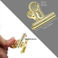 thumbnail image 2 of Clips para carpetas dorados, Coideal, paquete de 10, 2 pulgadas, clips de papel de metal Bulldog grandes de 2 pulgadas, abrazaderas para fotos, cocina casera, suministros de oficina (51mm), 2 of 7