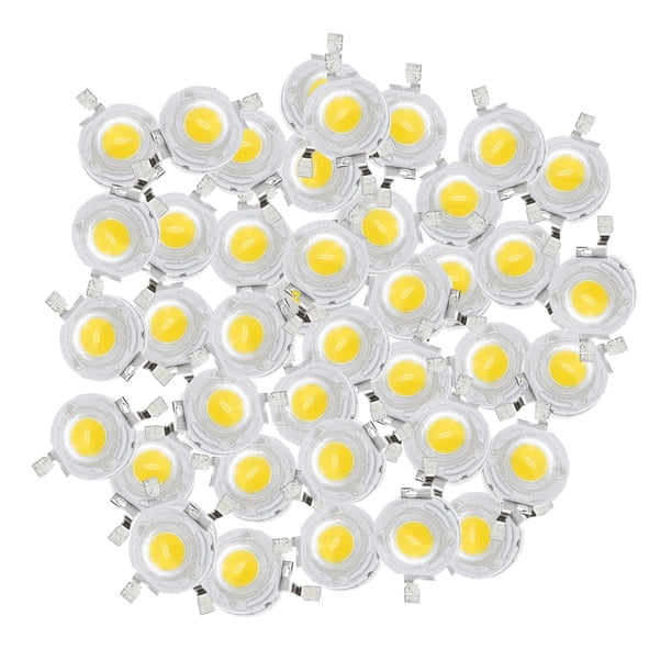 de de potencia, chip de bombilla de emisor de lámpara SMD, accesorios de iluminación DIY COB de componentes, brillo 50x 3W Blanco Cálido Macarena Chip de luz de alta potencia