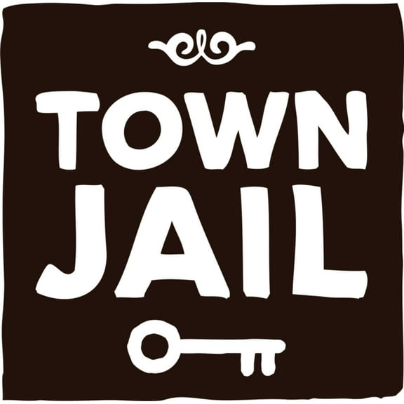 Town Jail Bed Humorous Amusing Comic Witty Funny Entertaining Whimsical Holiday Gift Decorating Ideas Girl Boy Bedroom Wall Decal Sticker - Size: 14 Inch x 14 Inch