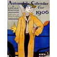 thumbnail image 2 of Penfield, Edward 19x24 White Modern Wood Framed Museum Art Print Titled - Automobile Calendar for 1906, 2 of 4
