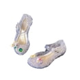 thumbnail image 3 of Gyujnb Girls Glitter Jelly Sandals Low Heel Adjustable Strap Water Friendly for Parties & Summer,7.5-8 Years, 3 of 6