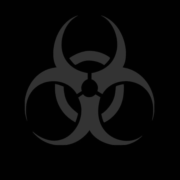 Biohazard Symbol Warning Vinyl Decal Sticker UV & Waterproof Bumper Window Laptop Automotive Water Bottle Gift accessories – BLACK 5"
