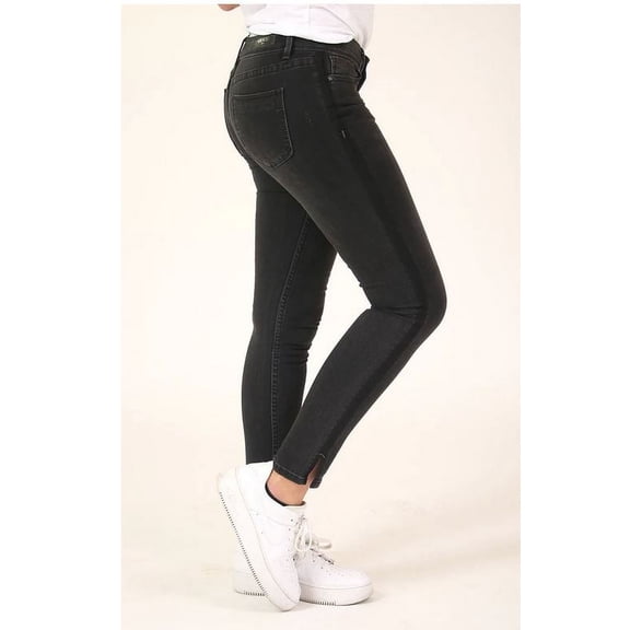 Grace in LA Jeans Women's Black Side Stripe Skinny Stretch Jeans (24)