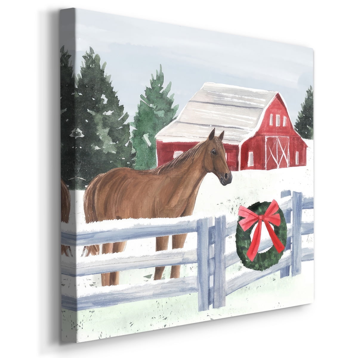 Christmas Farm I- Gallery Wrapped Canvas