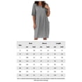 thumbnail image 2 of Vestido Lino Algodón Vestidos casuales de mujer con bolsillo Vestido bohemio de playa Vestidos de gran tamaño (Gris XXXL) Ygjytge para Mujer Gris T XL, 2 of 9