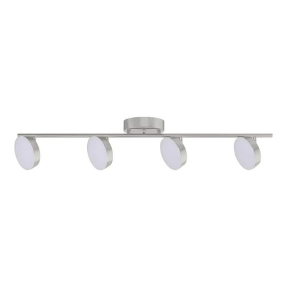 Hampton Bay Pratford 2.6 Ft. 4-Light Brushed Nickel Integrated LED Fixed Track Lighting Kit