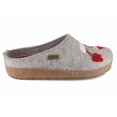 thumbnail image 3 of HAFLINGER Women Felt Clogs 'Grizzly Winterbird', stone gray, 3 of 9