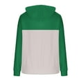 thumbnail image 6 of jobturf Hoodies for Women Color Block Drawstring Hooded Sweatshirt Fall Winter Blouses Soft Comfy Warm Flannel Fleece Long Sleeve Tops with Pocket, 6 of 7