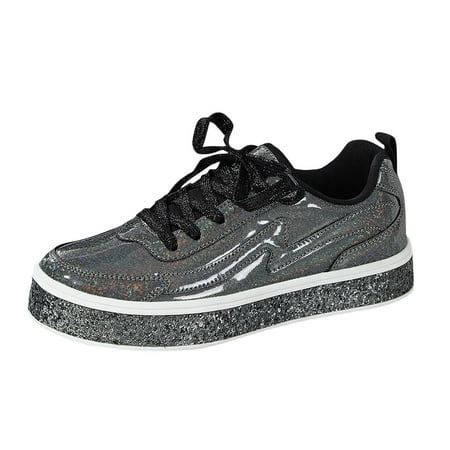 

Jungdeepe Women s Leather Platform Casual Shoes Bright Top Fashion Low Top Lace Up Sneakers Shoes Women High Cute Sneaker for Women Close Toe Water Shoe Mens Slippers Girls Shoes Size 1