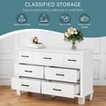 thumbnail image 5 of Dresser for Bedroom, Wooden 7 Drawer Chest, 51" Wide Modern Storage Dresser TV Stand with Metal Handles, Versatile Closet Organizer for Living Room, Hallway, Entryway, White, 5 of 7