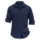 thumbnail image 4 of Men's Solid Color Striped Long Sleeve Shirt Men's Casual Fashion Shirt4XL, 4 of 4