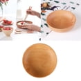 thumbnail image 4 of YSNOOWE Smooth Textured Light Brown Wood Serving Bowl for Salads and Soups 1Pc, 4 of 8
