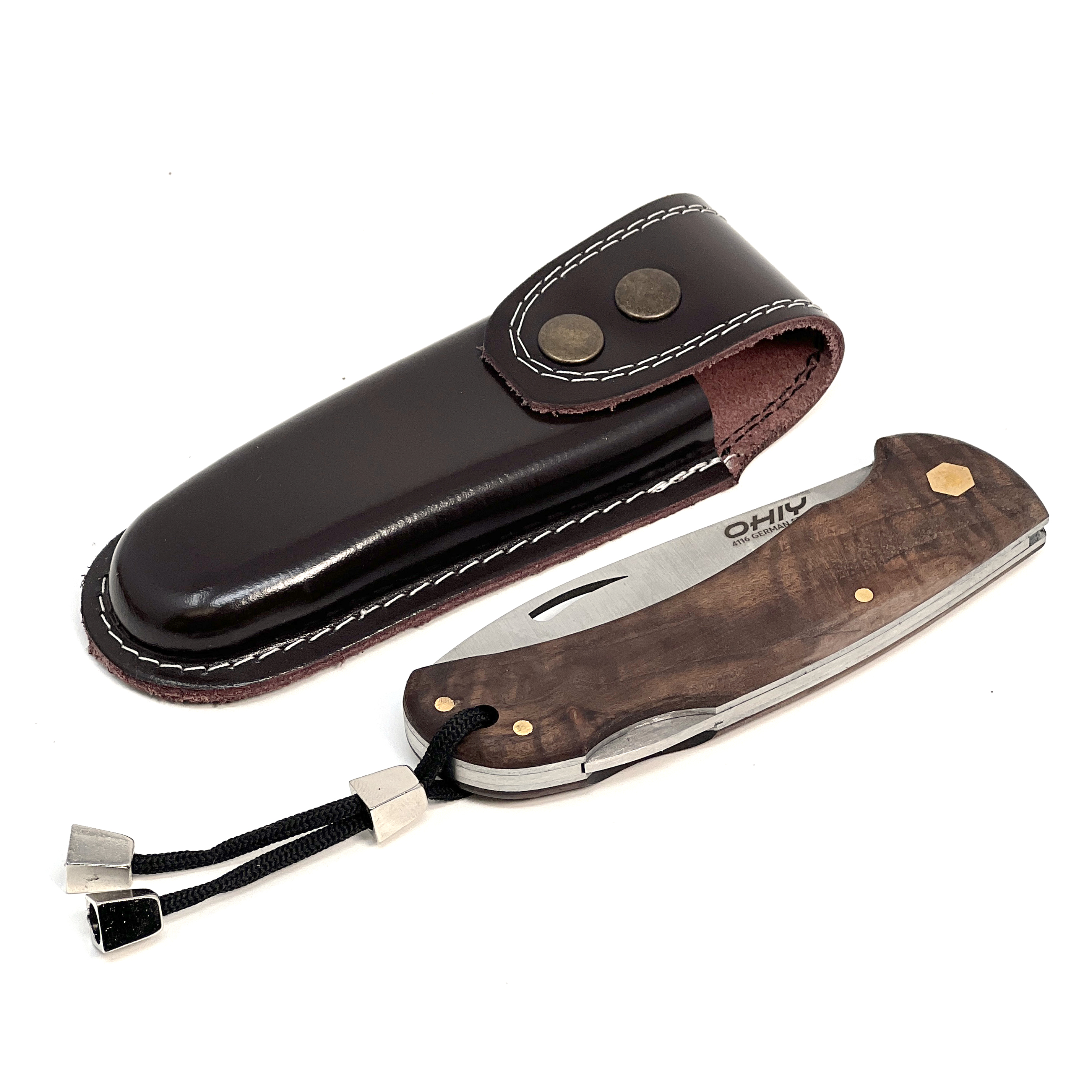 OHIY Handmade Folding Pocket Knife w/ 3.6" Lockback 4116 Steel Blade